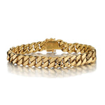 18KT Yellow Gold Classic Link Men's Heavy Bracelet