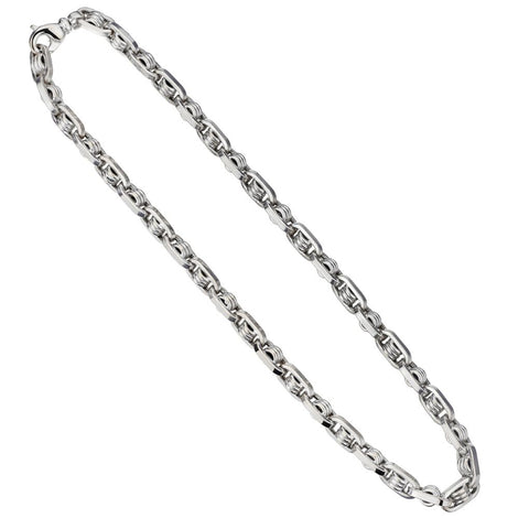 Unisex 18KT White Gold Heavy Italian Link Chain