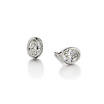 1.00 Carat Total Weight Oval-Shaped Diamond Stud Earrings