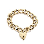 9KT Yellow Gold English Open Link 11MM Wide Bracelet