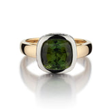 Richard Booth 3.50 Carat Cushion-Shaped Green Tourmaline Ring