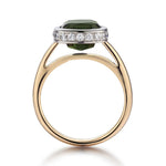 Richard Booth 3.50 Carat Cushion-Shaped Green Tourmaline Ring