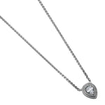 1.86 Carat Pear-Shaped Diamond Halo-Set Pendant Necklace