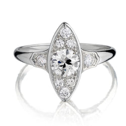 VINTAGE ART DECO DIAMOND RING IN PLATINUM