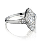 VINTAGE ART DECO DIAMOND RING IN PLATINUM