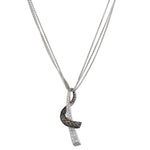 LADIES 18KT LARGE MODERN DIAMOND  PENDANT