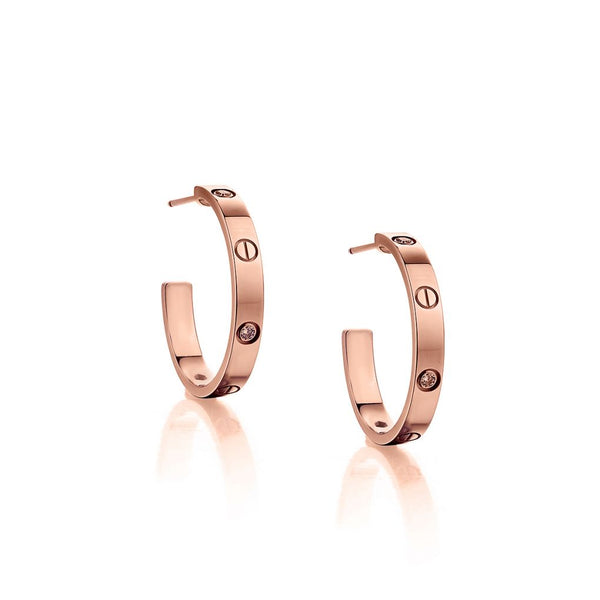 Cartier love clearance earrings rose gold