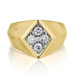 Gents Yellow Gold Diamond Ring. 5 x 0.42ct Tw.