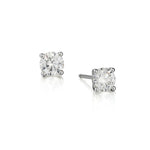 14kt White Gold Diamond Stud Earrings.  2 x0.75 Tcw