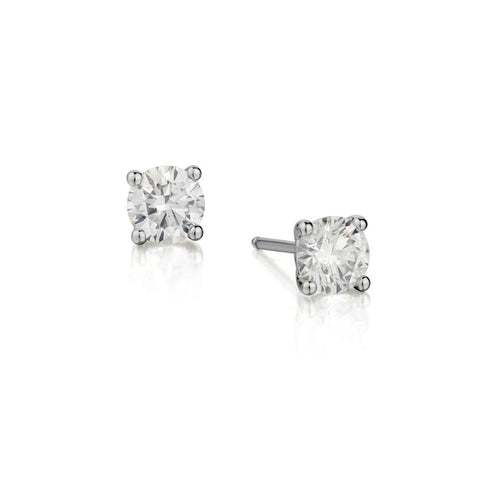 14kt White Gold Diamond Stud Earrings.  2 x 0.22 Tcw