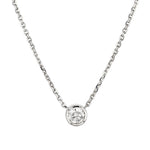 Ladies 18kt W/G Diamond Solitaire Pendant. 1.01 Carat Weight.