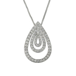 Ladies Diamond Teardrop Pendant. 1.25ct Tw