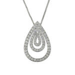 Ladies Diamond Teardrop Pendant. 1.25ct Tw