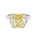 3.75 Carat Fancy Yellow Radiant Cut Diamond Ring