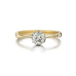 0.60 Carat Old-Mine Cut Diamond Solitaire 1940's Ring