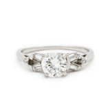 0.80 Carat Round Brilliant Cut Diamond Bow-Style Ring