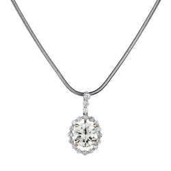 Ladies 18kt white gold diamond pendant .1.45 Brilliant cut