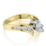 Ladies 14kt Yellow Gold Diamond Ring. 0.60 Natural Marquise Cut Diamond