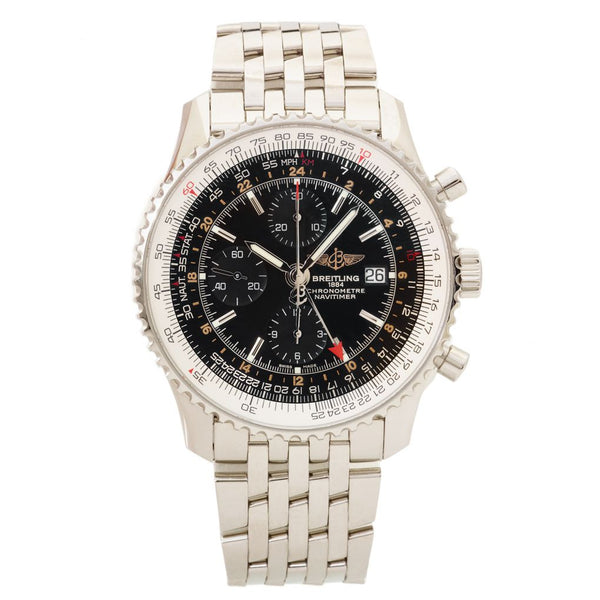 Breitling Navitimer World GMT Stainless Steel 46mm Watch Van Rijk