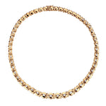 Chunky Yellow Gold Bezel-Set Diamond Necklace.