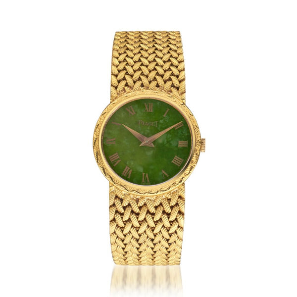 Piaget 18KT Yellow Gold 24MM Jade Dial Ladies Watch Van Rijk