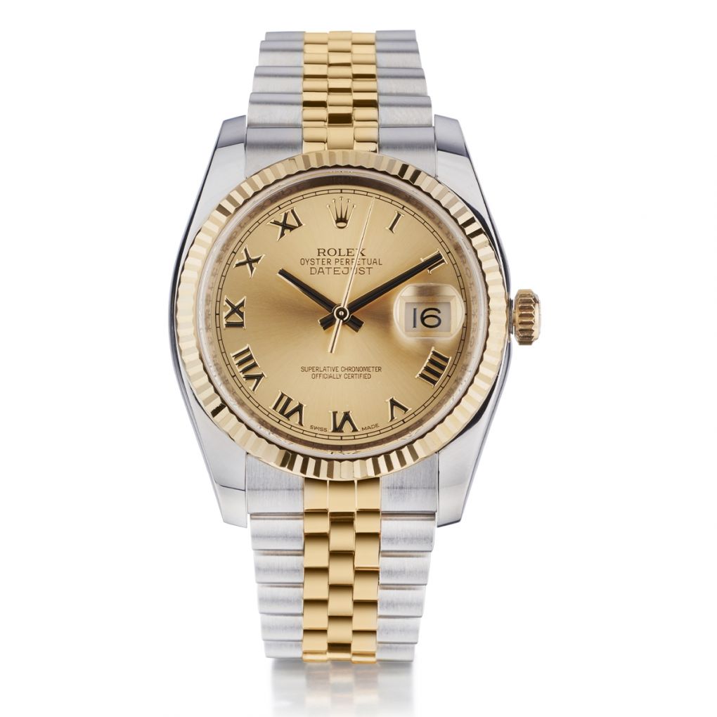 Rolex Oyster Perpetual Datejust Two-Tone 36MM Black Dial Watch – Van Rijk