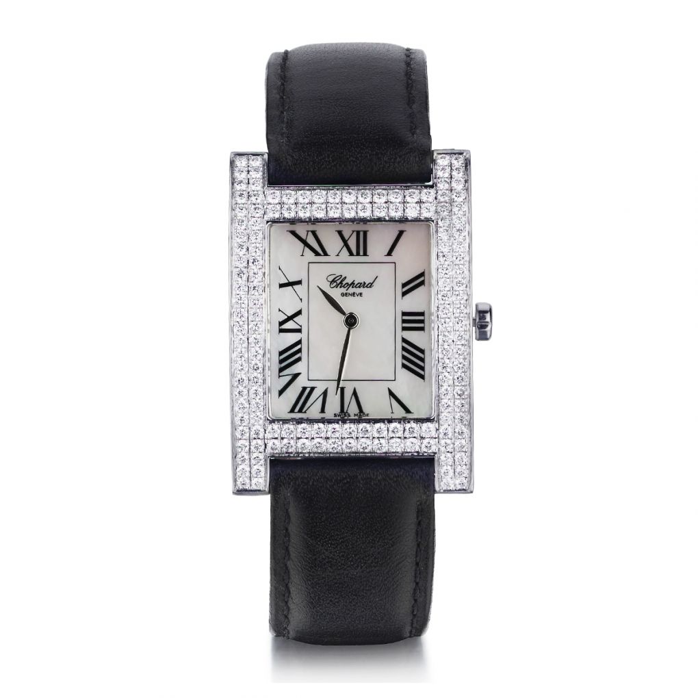 Chopard 18KT White Gold Mother Of Pearl DIamond H Watch Van Rijk