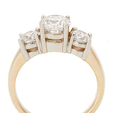 3 -Stone Diamond Ring in 14kt Yellow Gold