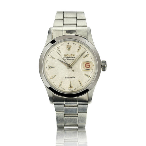 Rolex OysterDate Perpetual Precision Vintage Stainless Steel Watch