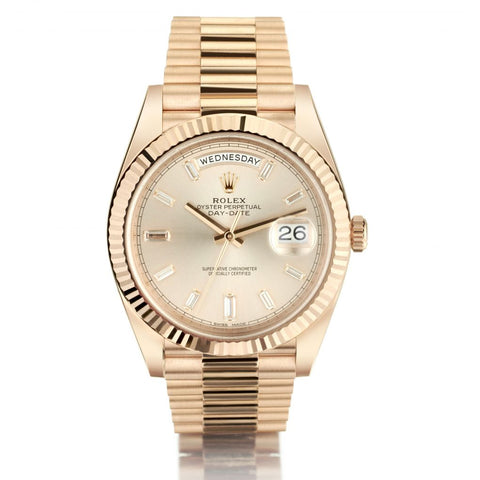 Rolex Oyster Perpetual Day-Date Everose Gold Sundust Diamond Watch