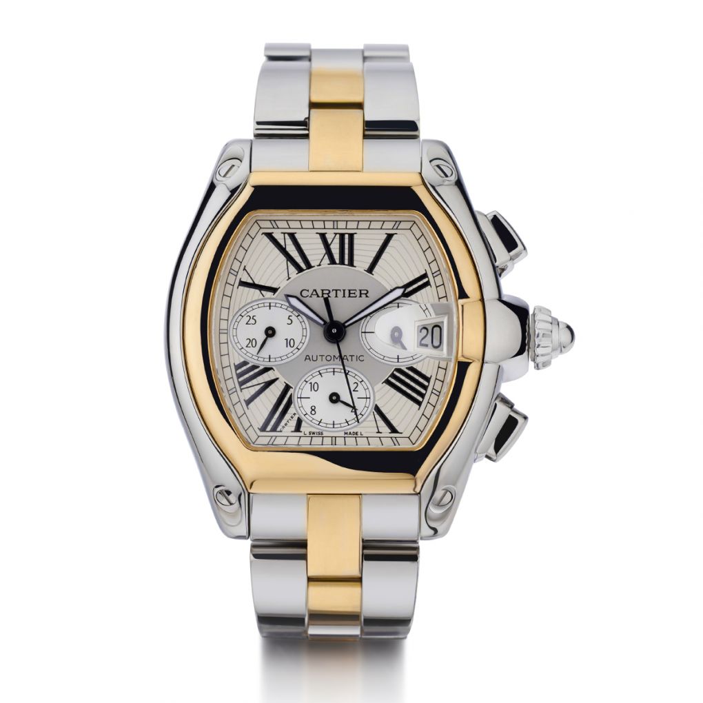 Cartier Two Tone XL Roadster Chronograph 08 Watch Van Rijk