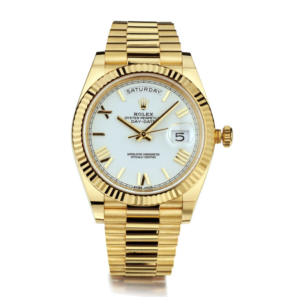 Rolex president white hot sale gold 40mm