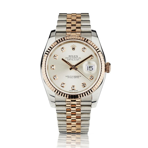 Rolex Oyster Perpetual Datejust Two-Tone Diamond Dial 36MM Watch