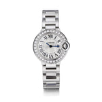 Cartier 18KT White Gold Factory Diamond Ballon Bleu 28MM Watch