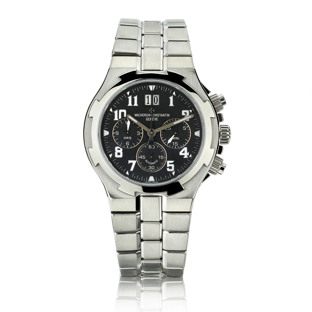 Vacheron Constantin Overseas Chronograph S S Black Dial Watch