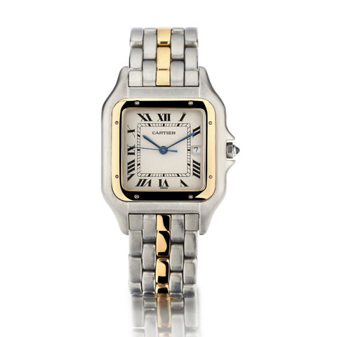 Cartier Jumbo Two-Tone One Row Panther Collection 29MM Watch. Ref:187957