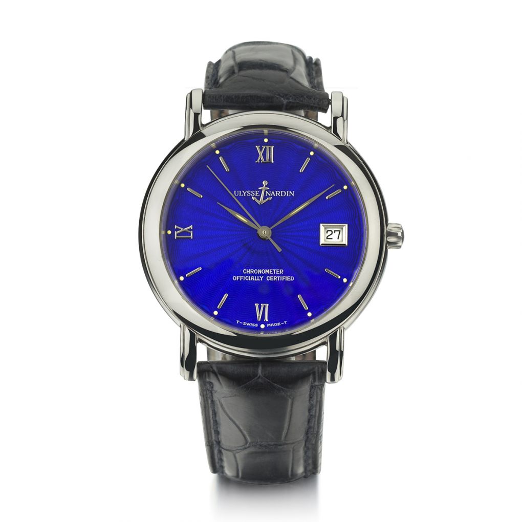 Ulysse Nardin Stainless Steel San Marco Blue Dial 37MM Watch Van