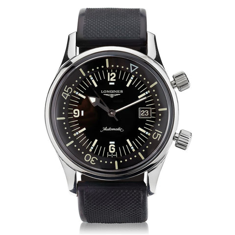 Gents Longines Legend Diver steel wristwatch. – Van Rijk