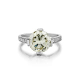 3.90 Carat Round Brilliant Cut Mid-Century Diamond Ring