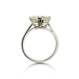 3.90 Carat Round Brilliant Cut Mid-Century Diamond Ring