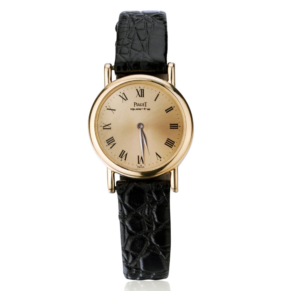 Yellow gold best sale dress watch