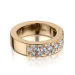 Ladies 18kt yellow gold diamond band. 1.50Tw