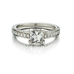 1.00 Carat Princess Cut Diamond White Gold Engagement Ring