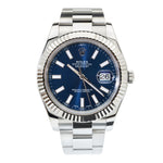 Rolex Oyster Perpetual Datejust II Metallic Blue Dial 41MM Watch