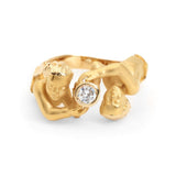 Carrera y Carrera Double Angels Yellow Gold Diamond Ring