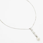 7.5mm Freshwater Cultured Pearl & Diamond Drop Pendant