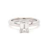 Ladies 1.03 Carat Emerald Cut Diamond Platinum Ring