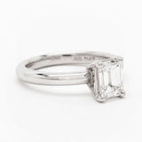 Ladies 1.03 Carat Emerald Cut Diamond Platinum Ring