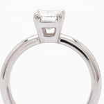 Ladies 1.03 Carat Emerald Cut Diamond Platinum Ring