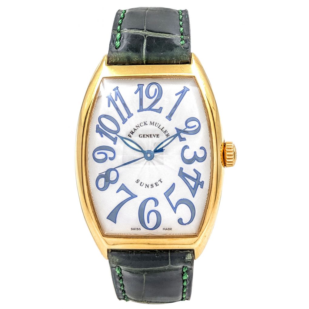 Franck Muller 18kt yellow Gold Curvex Sunset Platinum Rotor Ref